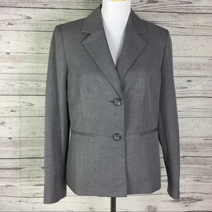 Kasper Separates Gray 2 Button Blazer Jacket